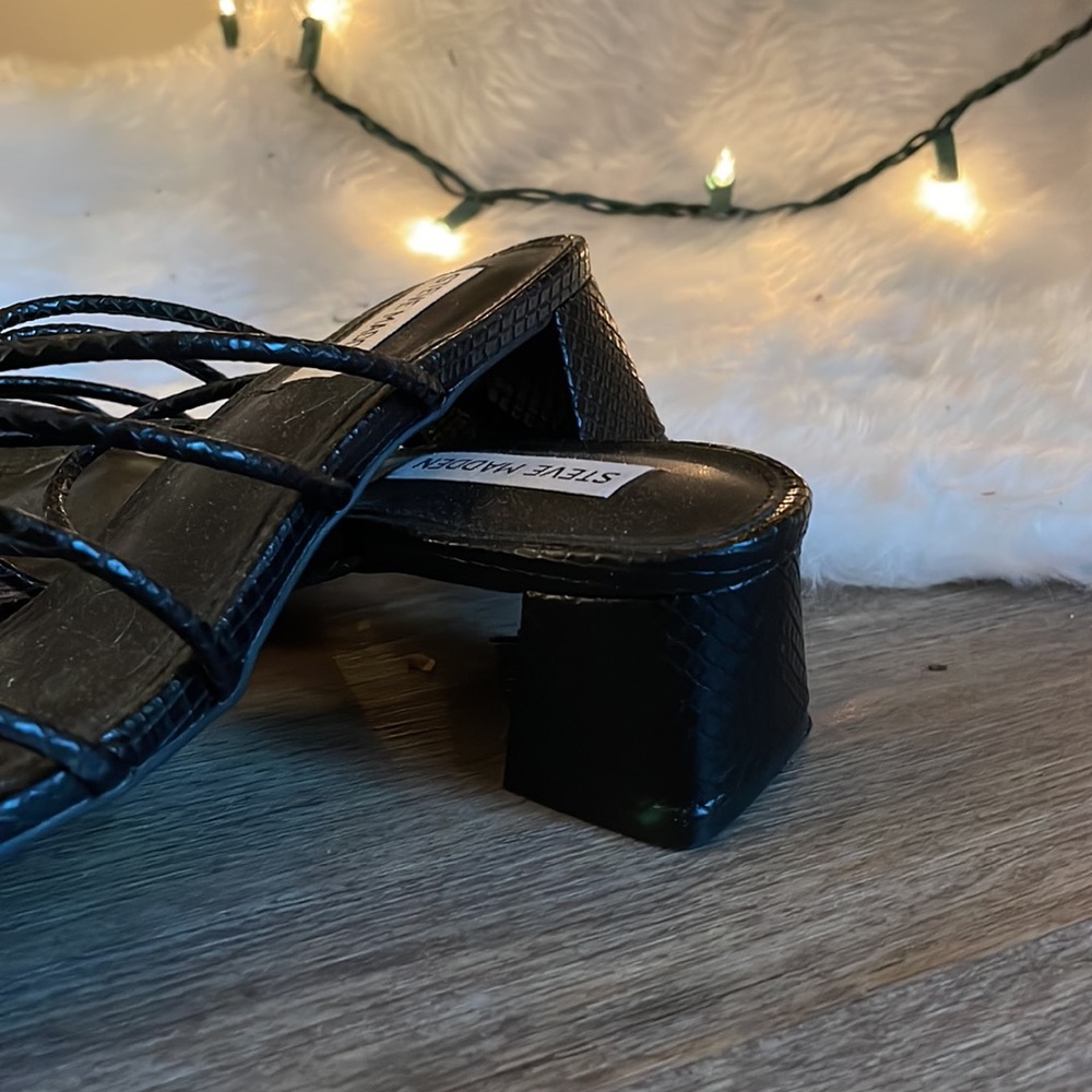 Black Steve Madden Strappy Sandal - Picture 3 of 3